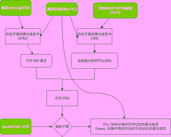 解析基因调控网络GRN中TFs+500数据集